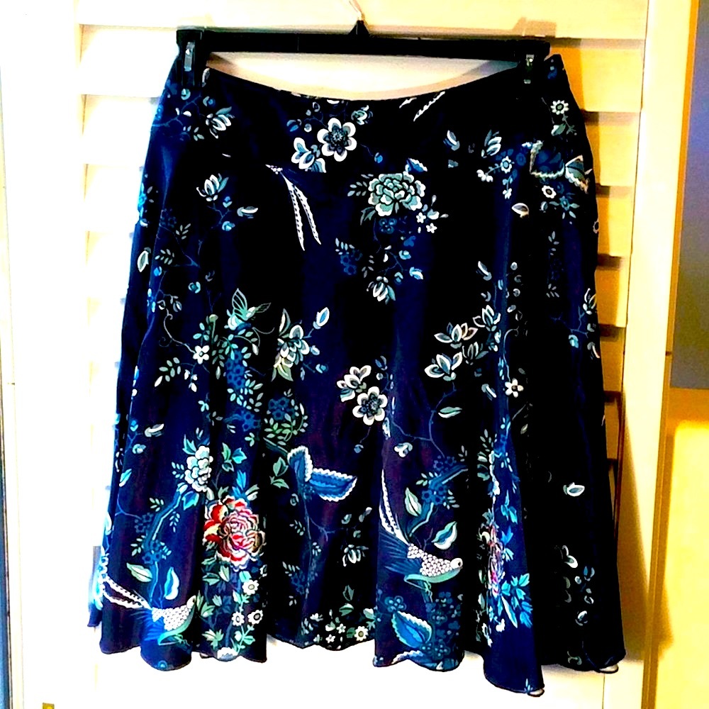 Gorgeous circular silky rayon/cotton skirt.